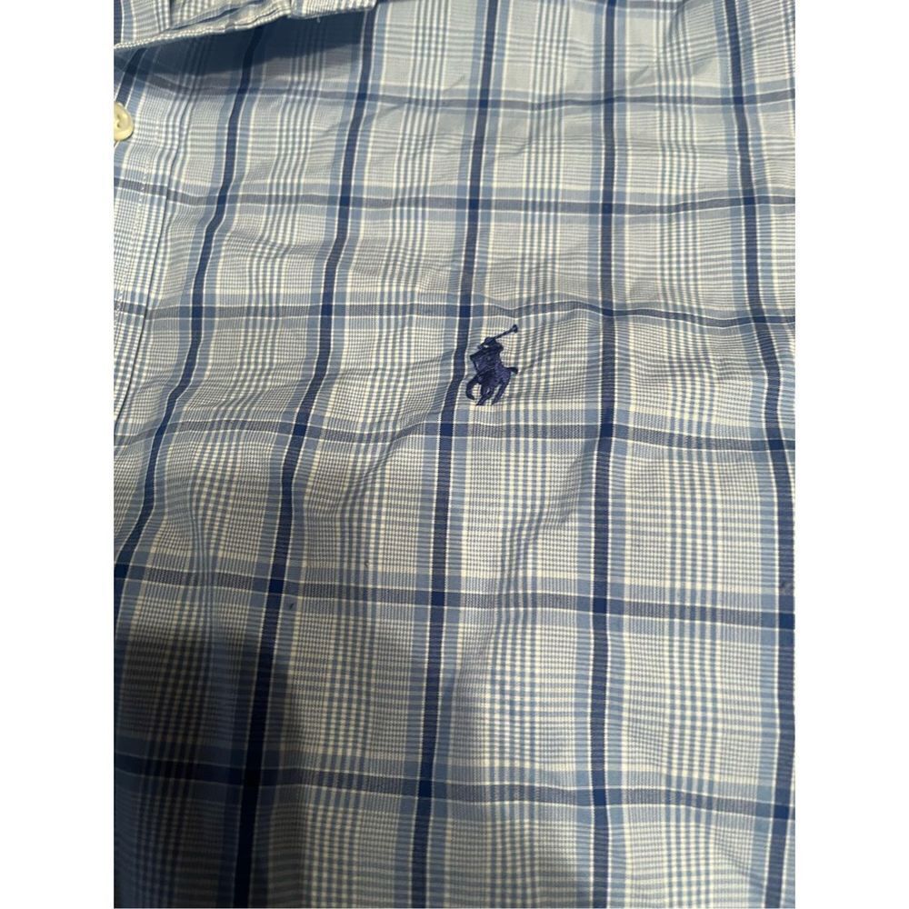 Polo Ralph Lauren Mens Button Down Long Sleeve Shirt Blue Adult 16.5 32/33 - Picture 3 of 6